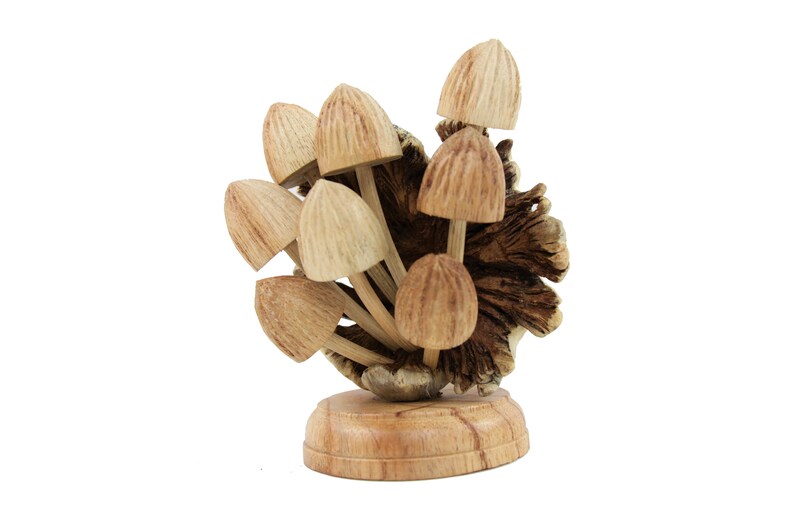 Handmade Wooden Buds Mushroom