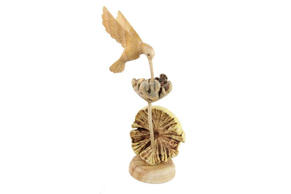 Wooden Humming Bird Sculpture