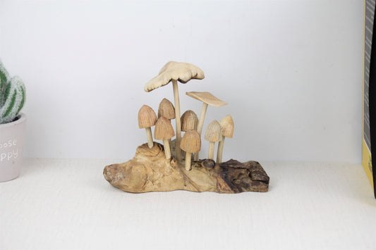 Wooden Mushroom Decoration For Indoor Home Decorations, Table top Decorations, Handmade Wooden Mushroom Ornament, Handmade Deco and Gift