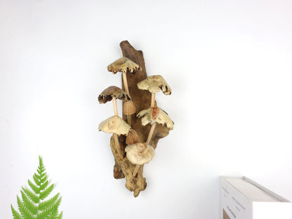 Wooden Mushroom Wall Decor