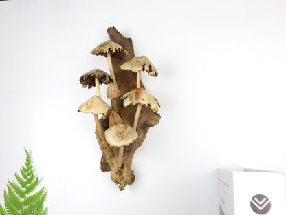 Wooden Mushroom Wall Decor