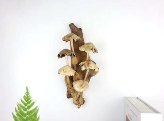 Wooden Mushroom Wall Decor