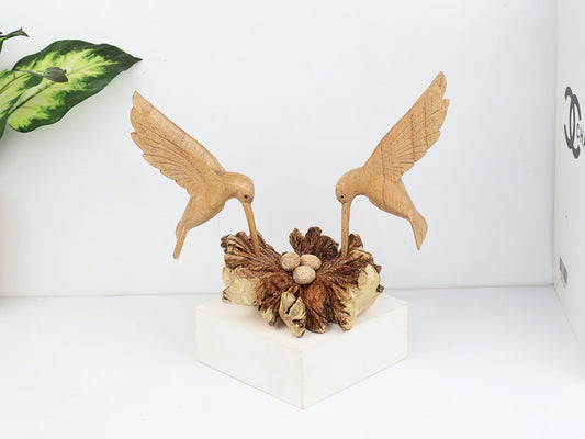 Wooden Hummingbird Deco