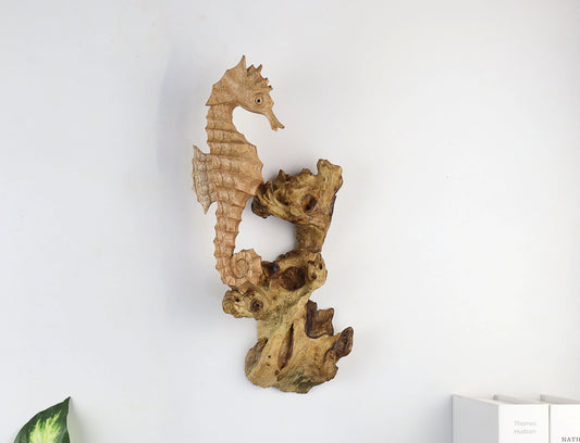 Wooden Seahorse Wall Hanging