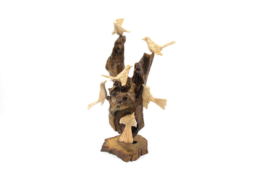 Wooden Canary Bird Figurine